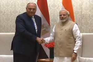 प्रधानमंत्री मोदी ने मिस्र के विदेश मंत्री से की मुलाकात