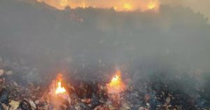 तेंदूपत्ता गोदाम में लगी आग, करोड़ों का ‘हरा सोना’ जलकर राख , असामाजिक तत्वों पर शक