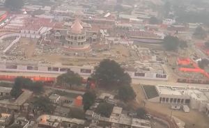 आसमान से दिखी अयोध्या की भव्य सुंदरता, पीएम मोदी के चॉपर से लिया गया एरियल व्यू