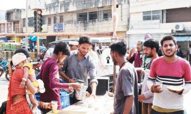 कांग्रेस नेता के जन्मदिन पर लंगर