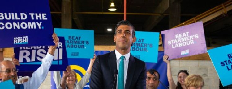 ब्रिटेन में ऋषि सुनक की पार्टी बुरी तरह से हार की ओर लेबर पार्टी बड़ी जीत की ओर
