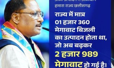 ऊर्जा उत्पादन में ऊर्जावान हमारा राज्य छत्तीसगढ़