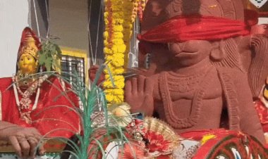 आगर मालवा में हनुमान मूर्ति स्थापना और प्राण प्रतिष्ठा महोत्सव:भक्तों ने निकाला प्रतिमा का चल समारोह; आज होगी स्थापना