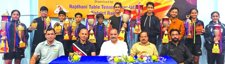 स्व. ज्ञानचंद लूनिया स्मृति टेबल टेनिस स्पर्धा में विशाल, समाया और कवीश ने बाजी मारी