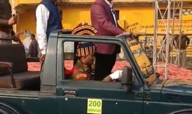 मैहर में गणतंत्र दिवस समारोह को लेकर रिहर्सल संपन्न:10 प्लाटून की परेड में 180 से ज्यादा प्रतिभागी, कलेक्टर ने किया ध्वजारोहण