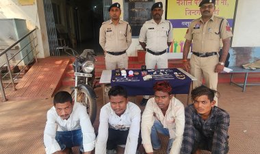 मंदिर हसौद एवं विधानसभा क्षेत्र में चोरी की 04 घटनाओं को अंजाम देने वाले 04 आरोपी गिरफ्तार