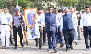 डॉ. भीमराव अंबेडकर जयंती पर नवा रायपुर में अम्बेडकर चौक पर उमड़ा जनसैलाब