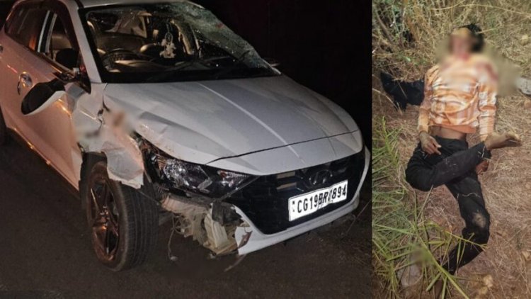 तेज रफ्तार कार ने बाइक सवारों को मारी टक्कर, एक युवक की मौत, दो घायल