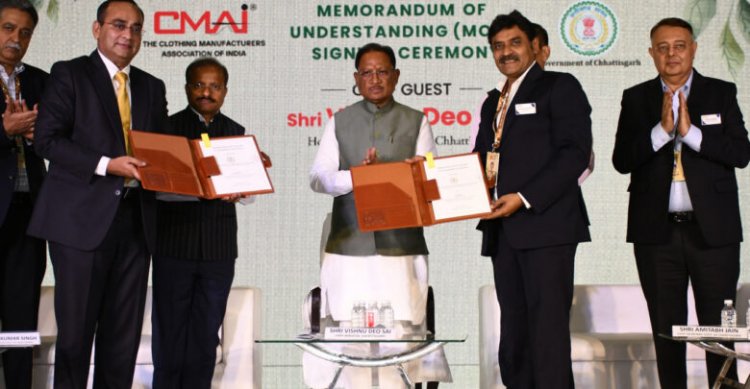 छत्तीसगढ़ बनेगा देश का नया टेक्सटाइल हब, सीएम विष्णुदेव साय ने मुंबई में सीएमएआई के साथ किया एमओयू…