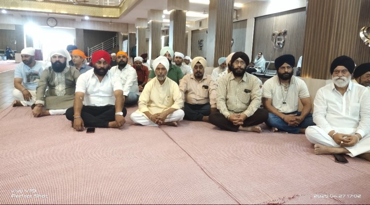 छत्तीसगढ़ सिक्ख समाज  द्वारा पहलगाम आतंकी हमले में मारे गए पर्यटकों की आत्मा की शांति के लिए की गई अंतिम अरदास