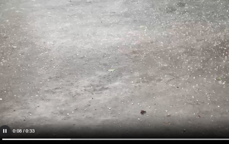 छत्तीसगढ़ में ओलावृष्टि : बारिश के साथ जमकर गिरे ओले, सड़कों पर बिछी बर्फ की चादर