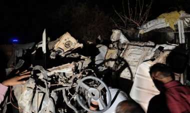 BREAKING : तेज रफ्तार माजदा और ट्रैक्टर में जोरदार भिड़ंत, एक युवक की मौत, तीन गंभीर