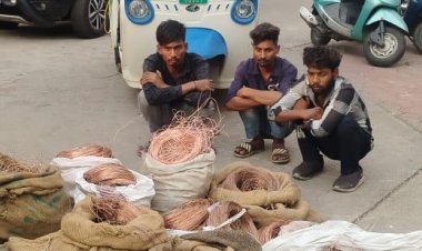 तांबे की वायर चोरी का खुलासा: 03 ओरापी गिरफ्तार