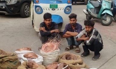 4 लाख रूपये के तांबा वायर चोरी करने वाले 3 आरोपी गिरफ्तार