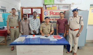 शराब दुकान के पास गाली गलौज कर युवक को चाकू मारने वाले तीन आरोपी गिरफ्तार