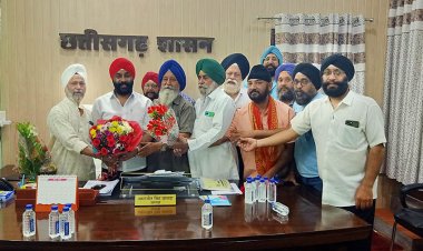 छत्तीसगढ़ राज्य अल्पसंख्यक आयोग के अध्यक्ष का अमरजीत छाबड़ा ने विधिवत किया कार्यभार ग्रहण : छत्तीसगढ़  सिक्ख  समाज ने किया अभिनंदन