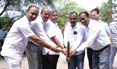 आनंद नगर में नाली चौड़ीकरण कार्य का भूमि पूजन संपन्न