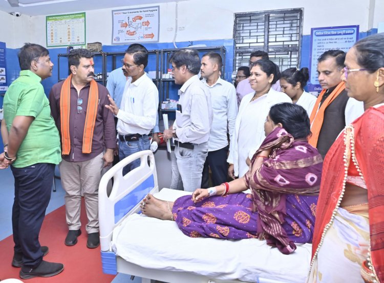 उपमुख्यमंत्री  विजय शर्मा एवं वनमंत्री श्री कश्यप ने भानपुरी स्थित प्राथमिक स्वास्थ्य केन्द्र का किया आकस्मिक निरीक्षण