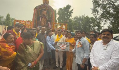 उद्योग मंत्री  लखन लाल देवांगन दादर खुर्द, बालको नगर और खरमोरा के रथ यात्रा में हुए सम्मिलित