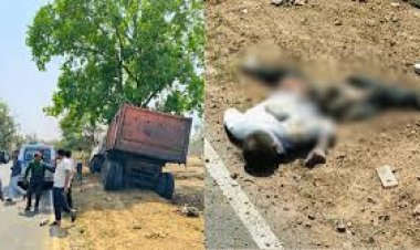 CG ACCIDENT : दर्दनाक हादसा: तेज रफ्तार ट्रेलर ने बाइक सवार मां-बेटे को रौंदा, मौके पर ही मौत