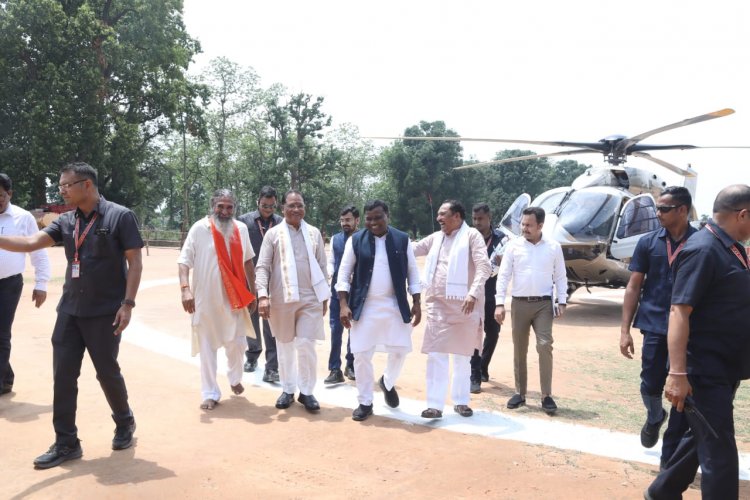 मुख्यमंत्री श्री साय का संबलपुर में हुआ आत्मीय स्वागत