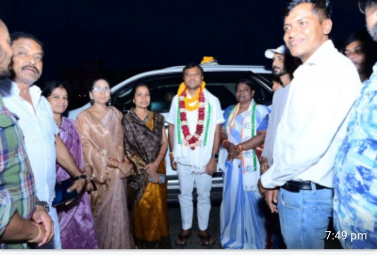 कांग्रेस प्रदेशाध्यक्ष दीपक बैज का विधायक चातुरी नंद के नेतृत्व में हुआ जोरदार स्वागत