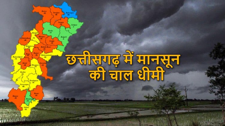 छत्तीसगढ़ में मानसून पड़ा कमजोर: अगले तीन दिनों तक रफ्तार पर लगा ब्रेक, इसके बाद होगी झमाझम बारिश