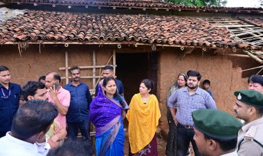 मंत्री श्रीमती लक्ष्मी राजवाड़े ने हाथी प्रभावित क्षेत्रों का किया दौरा