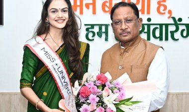 मुख्यमंत्री साय से मिस यूनिवर्स छत्तीसगढ़ डॉ. अंजली पवार ने की सौजन्य मुलाकात