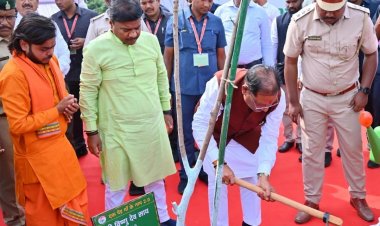 मुख्यमंत्री  विष्णु देव साय ने नवीन विधानसभा परिसर में किया पौधरोपण