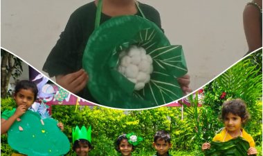 ग्रीन डे सेलिब्रेशन: नन्हें बच्चों ने दिया पर्यावरण संरक्षण का संदेश