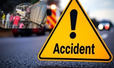 Accident : रेत से भरी दो हाइवा में जोरदार भिड़ंत, हेल्पर की दर्दनाक मौत