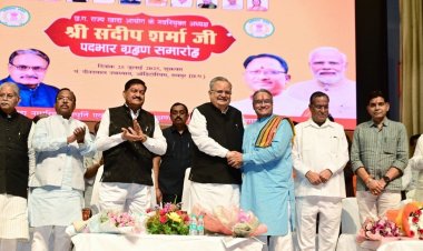 पूर्ववर्ती कांग्रेस सरकार ने पीडीएस सिस्टम की विश्वसनीयता को खत्म कर दिया था:रमन सिंह वरिष्ठ भाजपा नेता संदीप शर्मा ने किया पदभार ग्रहण