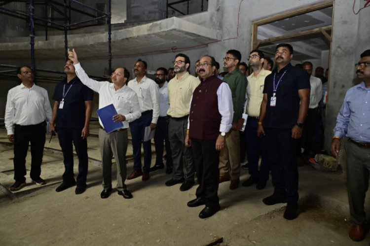 विधानसभा के नए भवन में इंटीरियर और फर्नीचर का काम जोरों पर, उप मुख्यमंत्री अरुण साव ने किया निरीक्षण