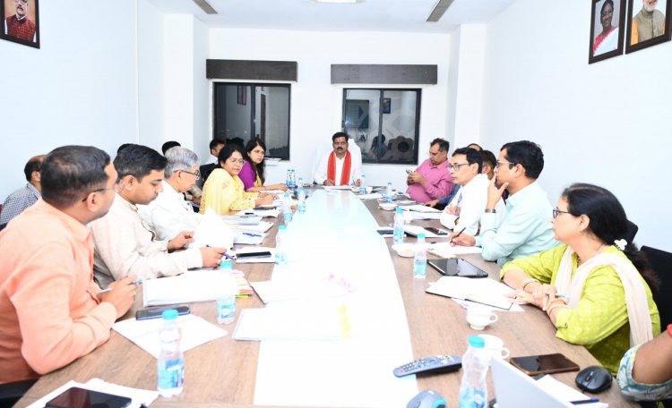 उपमुख्यमंत्री  विजय शर्मा की अध्यक्षता में पंचायत विभाग की बैठक सम्पन्न