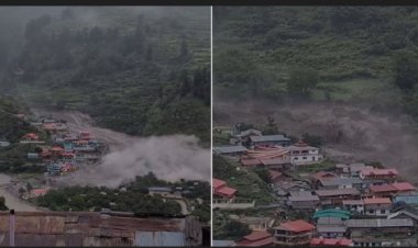 उत्तरकाशी के धराली में खीर गंगा नाले में अचानक आए तेज सैलाब ने गांव के कई घर, होटल को किया तबाह : अनेक लोगों के मरने की आशंका