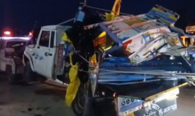 Accident : खाटू श्याम जी के दर्शन कर लौट रहे 11 श्रद्धालुओं की मौत, पिकअप और कंटेनर में जोरदार भिड़ंत