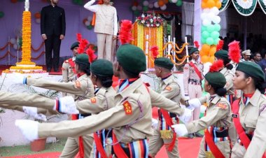 वित्त मंत्री  ओ.पी.चौधरी ने किया ध्वजारोहण