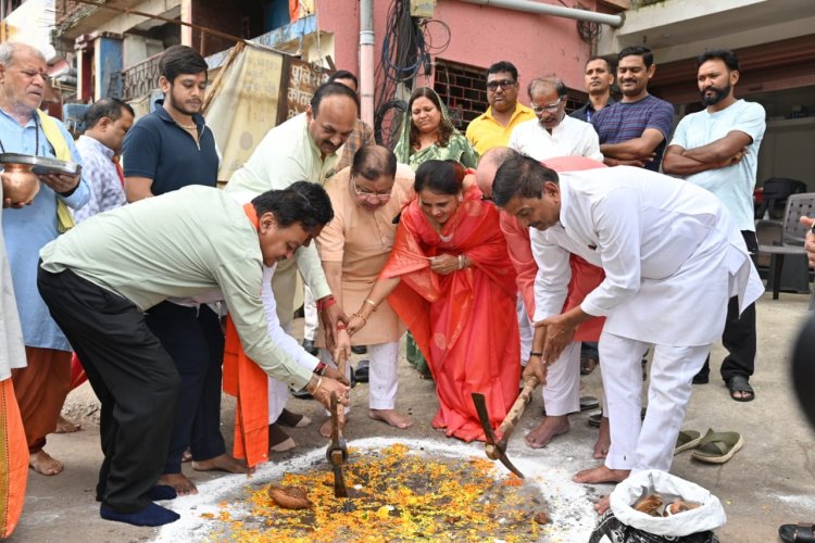 आकाशवाणी के पास काली माता मंदिर के सामने बारिश में अब जलभराव नहीं होगा