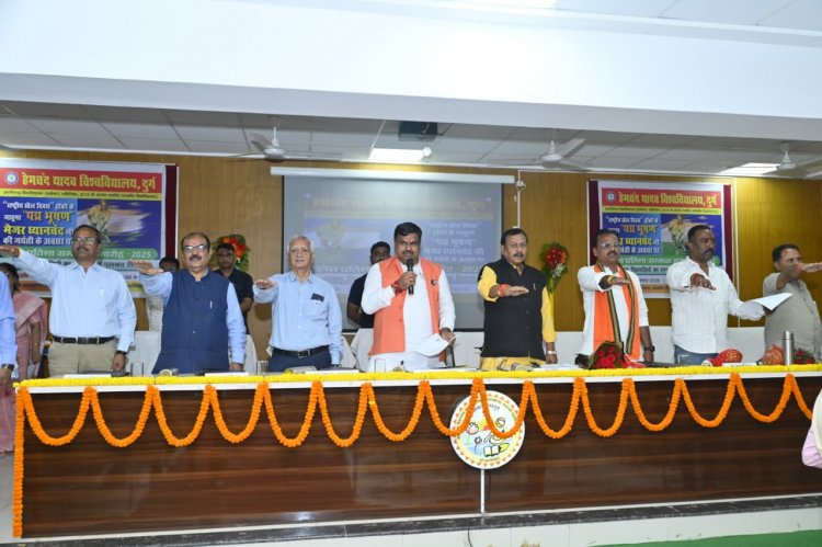 राष्ट्रीय खेल दिवस पर मंत्री  गजेन्द्र यादव ने किया खिलाड़ियों का सम्मान