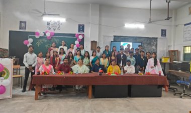 पी.जी. कॉलेज में नवआगन्तुक छात्र-छात्राओं का स्वागत समारोह एवं प्राणीशास्त्र परिसर का गठन