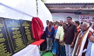 वन मंत्री  केदार कश्यप ने गोलावंड में लगभग 01 करोड़ 69 लाख के विकास कार्यों का किया भूमिपूजन