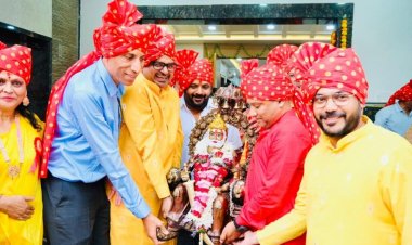 अग्रसेन जयंती पर छत्तीसगढ़ी अग्रवाल समाज द्वारा पूजा अर्चना कर किया भव्य शोभायात्रा आयोजन