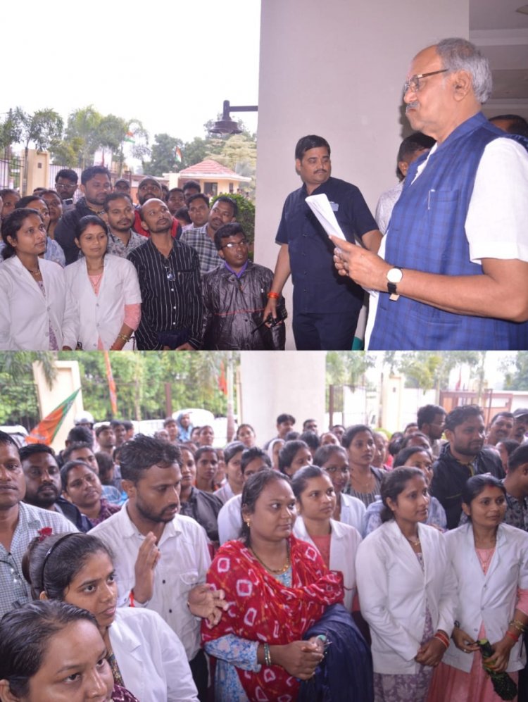 एनएचएम कर्मचारियों की जायज़ मांगों का हर स्तर पर होगा समर्थन : सांसद बृजमोहन अग्रवाल