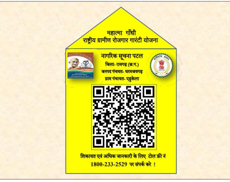 रायगढ़ की 549 पंचायतों में क्यूआर कोड सुविधा शुरू