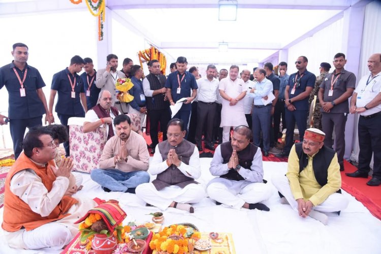 स्टेट पावर कंपनीज के संयुक्त मुख्यालय शिलान्यास में मुख्यमंत्री साय के साथ शामिल हुए विधायक अनुज