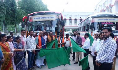 मुख्यमंत्री ग्रामीण बस योजना का जिले में शुभारंभ, दुर्गम क्षेत्र के ग्रामीणों को मिलेगी आवागमन की सुविधा विधायक श्री नेताम ने हरी झंडी दिखाकर किया बस को किया रवाना