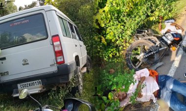 ब्रेकिंग: नायब तहसीलदार की गाड़ी और बाइक की जोरदार टक्कर, बाइक के उड़े परखच्चे, 2 की हालत गंभीर…