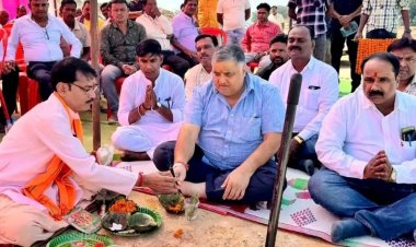 पर्यटन एवं संस्कृति मंत्री  राजेश अग्रवाल ने नए कॉलेज भवन का किया भूमिपूजन