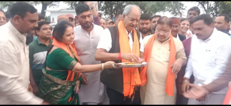 बृजमोहन अग्रवाल, मीनल चौबे, सुनील सोनी द्वारा 76 लाख रुपए से ज्यादा के कार्यों का किया गया भूमि पूजन